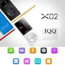 IQQ X02 MP3 8GB Music play time 80 Hours lossless MP3 player 1.8" TFT screen MP3 with speaker E-book FM radio voice recorder