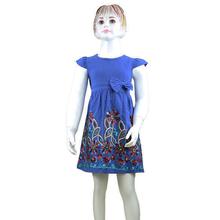 Blue Embroidery Frock for Girls
