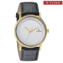 1672YL01 White Round Dial Watch For Men