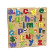 Multicolored Raised English Small Alphabet With Picture For Kids