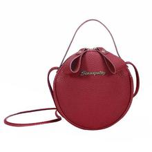 Women Litchi Pattern Round Shoulder Messenger Handbags New