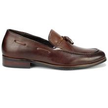 Coffee Brown Tassel Slip-On Shoes For Men