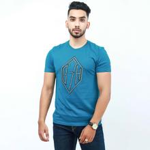 Being Human Blue Round Neck Printed T-Shirt For Men
