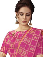 Stylee Lifestyle Orange Banarasi Silk Jacquard Saree (1845)