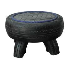 Black/Blue Recycled Tyre Outdoor Table
