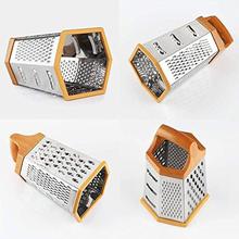 Expresso 6-Sided Stainless Steel Grater and Slicer,Wood Finish