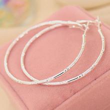 Simple Gold Silver Plated Big Hoop Earring For Women Statement Fashion