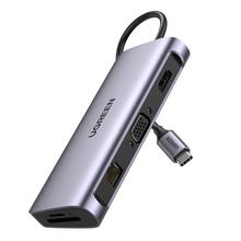 Ugreen 10 in 1 USB-C To 3*USB 3.0 A+HDMI+VGA+RJ45 Gigabit+SD/TF+AUX3.5mm+PD Converter