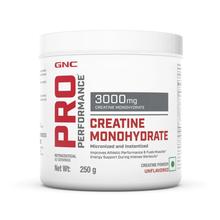 GNC Pro Performance Creatine Monohydrate 3000mg- 250gm (Unflavored)- Under License From GNC USA