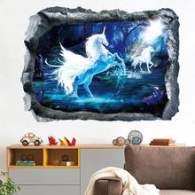 Mysterious Unicorn TV Sofa Wall Decoration Stickers