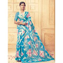 Stylee Lifestyle Blue Kota Silk Printed Saree (1690)