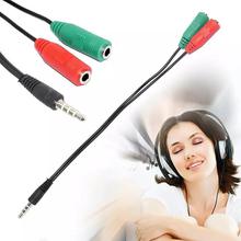 3.5mm Stereo Audio Jack Splitter Cable Adapter For Mobiles Laptop PC