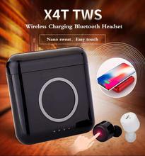 Generic X4T Twins Earbuds TWS Wireless Earphones Bluetooth 4.2 Stereo Headphone with Mic Sport Headset And Wireless Charger