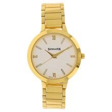 Sonata Analog White Dial Women's Watch-8141YM01