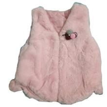 Pink Faux Fur Vest For Baby Girls