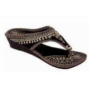 Women Black Flats Sandal