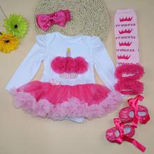 Newborn Baby Girl Clothes Brand Baby 4Pcs Clothing sets Tutu Romper