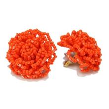 Floral Beads Woven Pote Earring