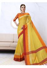 Stylee Lifestyle Yellow Kota Silk Woven Saree -1540