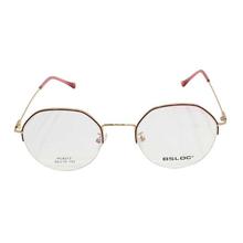 Golden/Pink Round Eyeglasses Frame (Unisex)