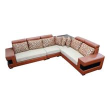 Sunrise Furniture HS-35 L-Shape Wooden Sectional Sofa - Brown