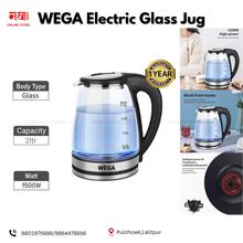 Wega Glass Electric Jug Cordless Kettle 2 ltr with 1 Year warranty