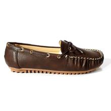 Chocolate Brown Solid Loafers For Women