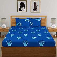 Home Ecstasy 100% Cotton Double bedsheet with 2 Pillow