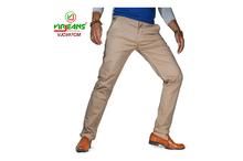 Virjeans Stretchable Oversize Cotton Chinos Pant Peach-(VJC 697)