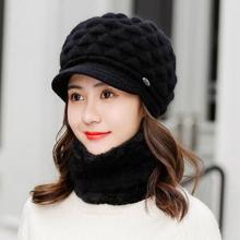 Double layer design winter hats for women warm rabbit fur