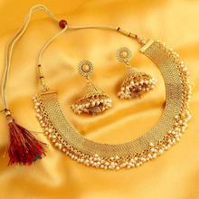 Sukkhi Glimmery Gold Plated Necklace Set for Women