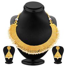 Sukkhi Glimmery Gold Plated Necklace Set for Women