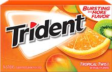 Trident Sugar Free Gum, Tropical Twist Flavor