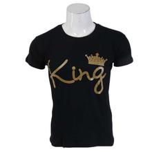 Black/Golden And White/Golden  King Printed T-Shirt For Men