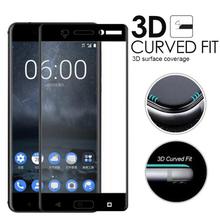 Nokia 8 Full Coverage Tempered Glass Screen Protector- (Black)
