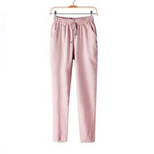 Fashion Women Leisure Strappy Pants Elastic Waist Bright