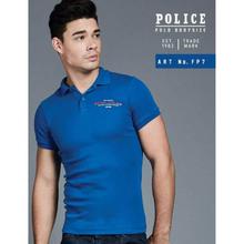 Police FP7 Body Size Polo T-Shirt- Blue