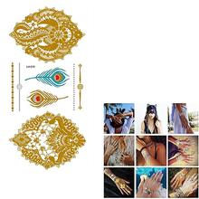 Metallic Bracelet and necklace Waterproof Temporary Jewelry Body Stickers