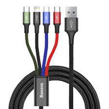 BASEUS Fast 3.5A 1.2m Lightning 8 Pin + Type C + Dual Micro USB 4-in-1 Data Charge Cable