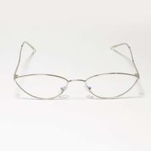 Transparent ARC Drip Cat Eye Silver Metal Frame UV Protected Sunglasses