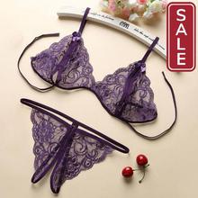 SALE- Ultrathin Sexy Lace Bra Set Women Push Up