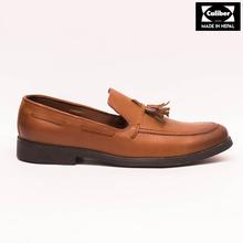 Caliber Shoes Tan Brown Tassel Slip On Formal Shoes For Men - ( 544 C )