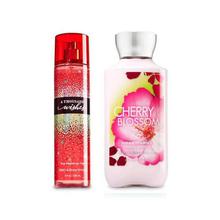 Bath & Body Works Combo of Body Lotion and Mist - 236 ml + 236 ml (Cherry Blossom Shea & Vitamin E / A Thousand Wishes)