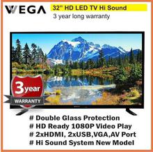 Wega 32" HD LED TV, Double Glass Protection Hi Sound