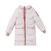 Mid Length Contrast Color Cotton Padded Winter Jacket For