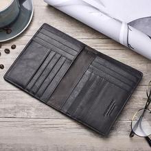 JINBAOLAI Passport Travel Wallet Genuine Leather Card Holder