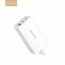 Recci (MAXCO ) 65W USB C Charger - 3 Port GaN PPS Fast Charger Brick Foldable Wall Charger