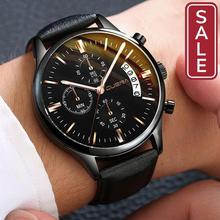 SALE - CUENA Fashion Men's Stainless Steel Watch Leather