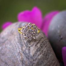 A.D. (American Diamond) Stoned Flower Adorned Ring For Women-
