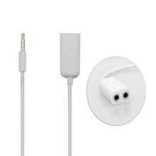 3.5mm Audio Jack Stereo Headphone Splitter Cable Adapter- White